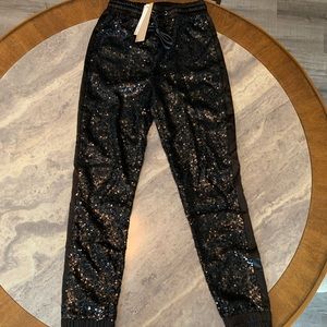 Sequin jogger pants
